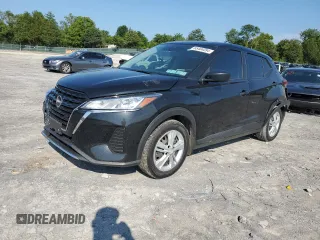 2022 Nissan Kicks S with VIN 3N1CP5BV9NL525943, listed as a Copart auction lot 65404094 with 56,113 mi miles and Salvage Title. Bid and sale history available at carsss.com. Image 1.