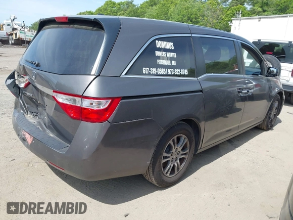2012 Honda Odyssey EX-L with VIN 5FNRL5H63CB037697, listed as a IAAI auction lot 42262596 with 135,218 mi miles and . Bid and sale history available at DreamBid. Image 4.