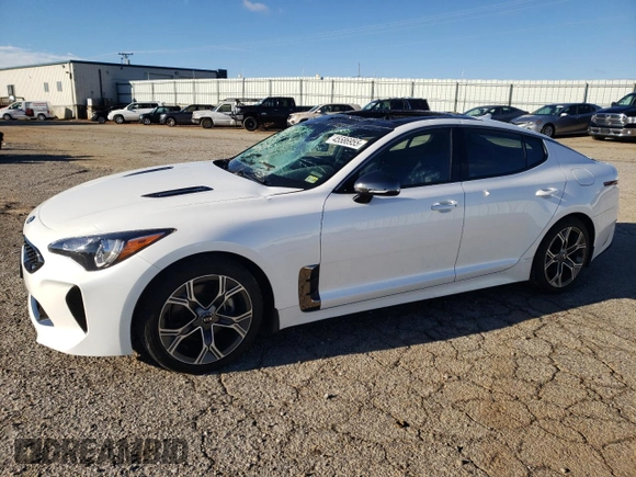 2020 Kia Stinger GT-Line with VIN KNAE15LA3L6079196, listed as a Copart auction lot 45586955 with 31,948 mi miles and Salvage Title. Bid and sale history available at DreamBid. Image 1.
