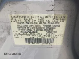 2012 Nissan Sentra SL с VIN 3N1AB6AP5CL694109, выставлен на аукционе IAAI как лот 42327500 с пробегом 114 473 миль миль и . История ставок и продаж доступна на DreamBid. Изображение 9.