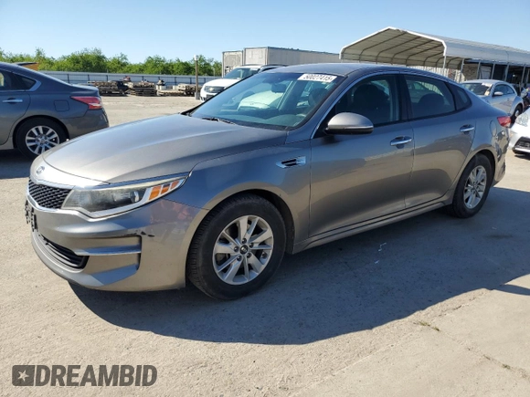 2016 Kia Optima LX with VIN 5XXGT4L36GG076611, listed as a Copart auction lot 50027415 with 150,762 mi miles and Salvage Title. Bid and sale history available at carsss.com. Image 1.