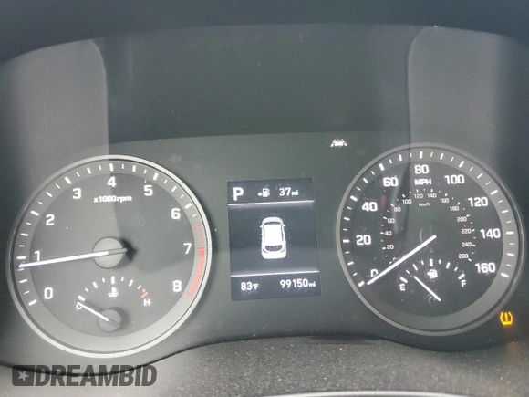 2019 Hyundai Tucson SEL with VIN KM8J33AL7KU841214, listed as a Copart auction lot 59331185 with 99,150 mi miles and Salvage title. Bid and sale history available at DreamBid. Image 9.
