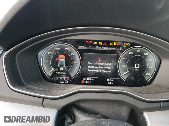2021 Audi Q5 Premium Plus with VIN WA1E2AFY2M2041530, listed as a Copart auction lot 76736194 with 61,401 mi miles and Salvage Title. Bid and sale history available at carsss.com. Image 9.