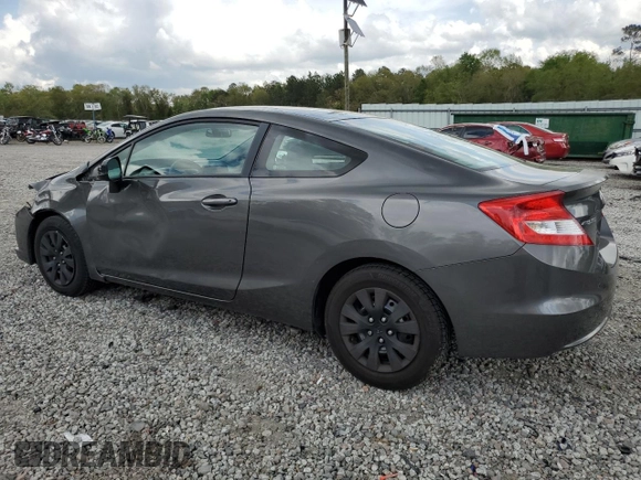 2012 Honda Civic Cpe LX with VIN 2HGFG3B58CH565582, listed as a Copart auction lot 51596875 with 212,658 mi miles and Salvage Title. Bid and sale history available at carsss.com. Image 2.
