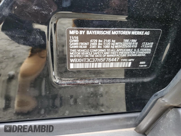 2017 BMW X1 xDrive28i with VIN WBXHT3C37H5F76447, listed as a Copart auction lot 67991792 with 84,189 mi miles. Bid and sale history available at carsss.com. Image 13.