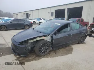2025 Tesla Model 3 Long Range with VIN 5YJ3E1EA9SF879752, listed as a Copart auction lot 42934035 with Not Provided miles and Salvage Title. Bid and sale history available at carsss.com. Image 1.