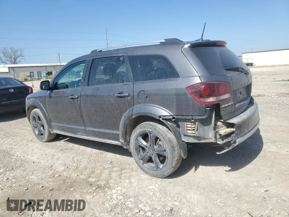 2019 Dodge Journey Crossroad with VIN 3C4PDCGBXKT798802, listed as a Copart auction lot 44128535 with 92,053 mi miles and Salvage Title. Bid and sale history available at DreamBid. Image 2.