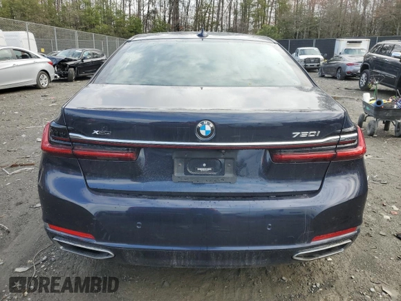 2020 BMW 7 Series 750i xDrive with VIN WBA7U2C08LGJ59707, listed as a Copart auction lot 49145595 with 30,020 mi miles and Salvage title. Bid and sale history available at DreamBid. Image 6.