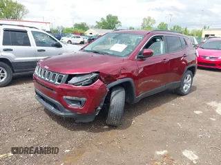 2021 Jeep Compass Latitude with VIN 3C4NJDBBXMT504993, listed as a IAAI auction lot 42181872 with 56,053 mi miles and . Bid and sale history available at DreamBid. Image 18.