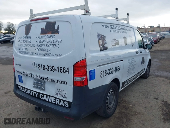 2016 Mercedes-Benz Metris Cargo with VIN WD3PG2EAXG3135769, listed as a IAAI auction lot 40958000 with Not provided miles and . Bid and sale history available at DreamBid. Image 4.