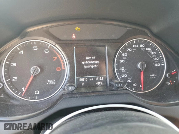 2016 Audi Q5 Premium Plus with VIN WA1L2AFP8GA140541, listed as a Copart auction lot 54540545 with 110,910 mi miles and Clean Title. Bid and sale history available at carsss.com. Image 9.