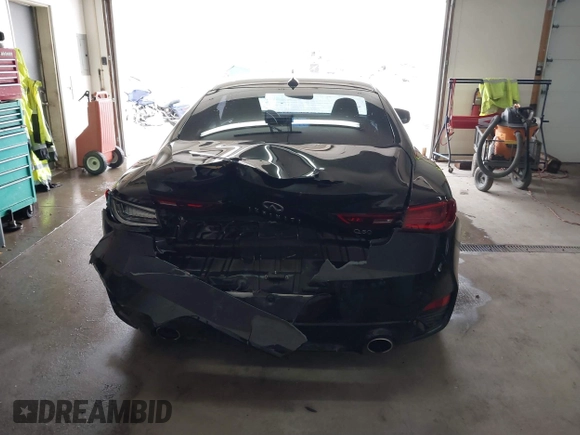 2018 Infiniti Q60 Luxe with VIN JN1EV7EK3JM340105, listed as a IAAI auction lot 41398824 with 62,722 mi miles and . Bid and sale history available at carsss.com. Image 16.