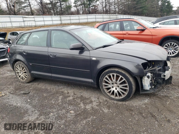 2007 Audi A3 with VIN WAUHF78P27A043168, listed as a Copart auction lot 83218044 with 182,598 mi miles and Salvage title. Bid and sale history available at DreamBid. Image 4.