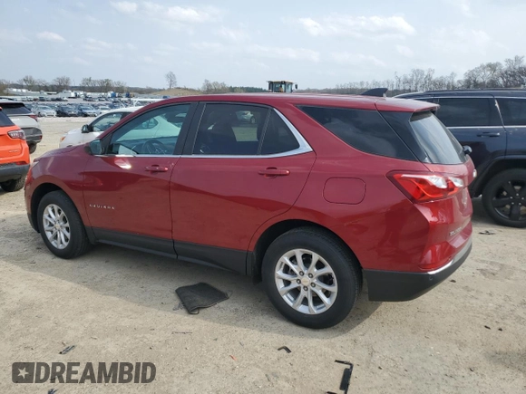 2021 Chevrolet Equinox LT with VIN 3GNAXUEV0ML324643, listed as a Copart auction lot 54263985 with 49,780 mi miles and Salvage Title. Bid and sale history available at DreamBid. Image 2.
