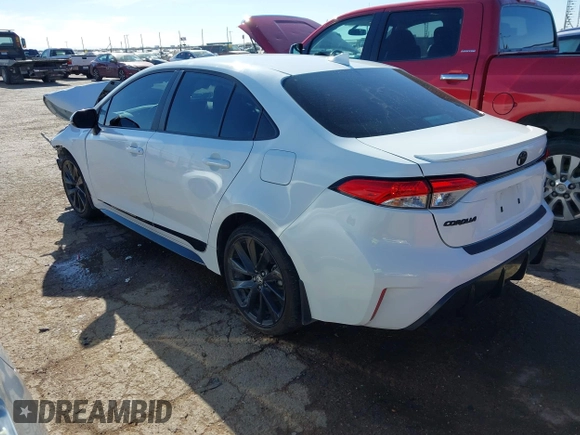 2024 Toyota Corolla SE with VIN 5YFS4MCE0RP178487, listed as a IAAI auction lot 41407176 with 35,087 mi miles and . Bid and sale history available at DreamBid. Image 3.