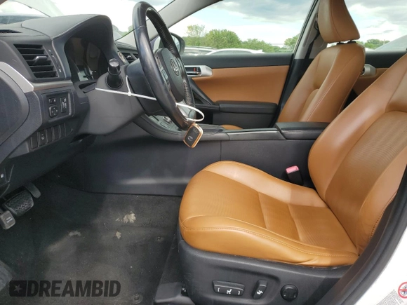 2012 Lexus CT 200h with VIN JTHKD5BH6C2099265, listed as a Copart auction lot 57091615 with 164,532 mi miles and Salvage title. Bid and sale history available at DreamBid. Image 7.