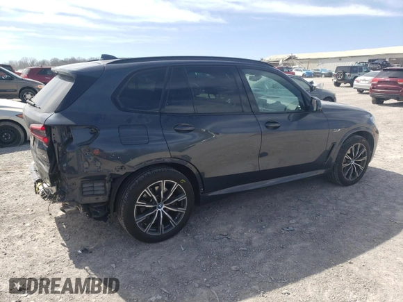2022 BMW X5 xDrive45e with VIN 5UXTA6C09N9K10638, listed as a Copart auction lot 48321845 with 44,036 mi miles and Salvage Title. Bid and sale history available at DreamBid. Image 3.