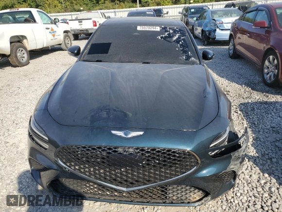 2022 Genesis G70 3.3T with VIN KMTG54TE5NU097499, listed as a Copart auction lot 75570294 with 64,864 mi miles and Salvage Title. Bid and sale history available at DreamBid. Image 5.
