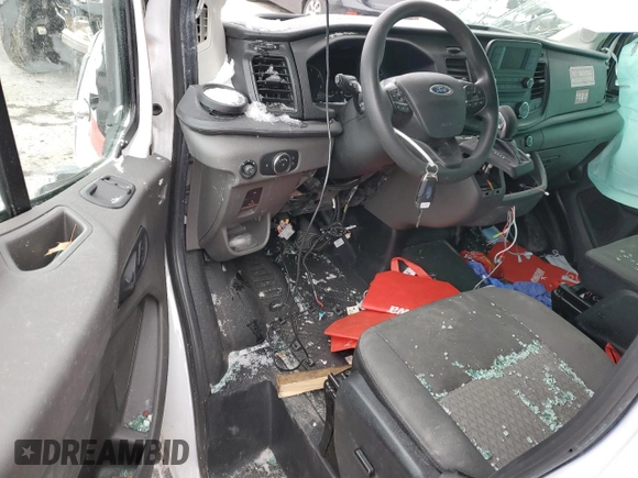2021 Ford Transit with VIN 1FDBR1CG7MKB02589, listed as a Copart auction lot 88372545 with Not provided miles and Salvage title. Bid and sale history available at DreamBid. Image 8.