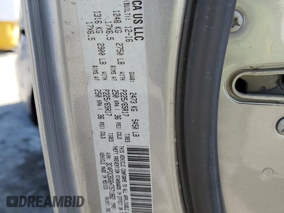 2017 Dodge Journey SXT with VIN 3C4PDCBG6HT571862, listed as a Copart auction lot 53386185 with 150,748 mi miles and Salvage title. Bid and sale history available at DreamBid. Image 15.