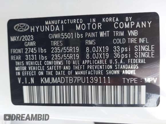 2023 Genesis GV70 2.5T with VIN KMUMADTB7PU139111, listed as a IAAI auction lot 42391876 with 13,157 mi miles and . Bid and sale history available at DreamBid. Image 9.
