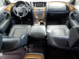 2011 Infiniti QX56 7-passenger with VIN JN8AZ2NF7B9501652, listed as a Copart auction lot 76238674 with 102,157 mi miles and Salvage Title. Bid and sale history available at carsss.com. Image 8.