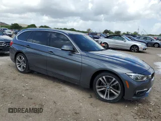 2018 BMW 3 Series 328d xDrive with VIN WBA8J1C51JA379516, listed as a Copart auction lot 60606515 with 69,578 mi miles and Salvage title. Bid and sale history available at DreamBid. Image 4.