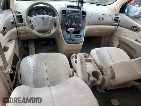 2008 Kia Sedona EX with VIN KNDMB233286246361, listed as a Copart auction lot 80190154 with 191,092 mi miles and Salvage Title. Bid and sale history available at carsss.com. Image 8.