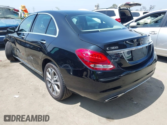 2017 Mercedes-Benz C 300 with VIN 55SWF4KB1HU182026, listed as a IAAI auction lot 42484299 with 78,239 mi miles and . Bid and sale history available at DreamBid. Image 3.