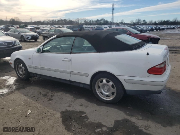 1999 Mercedes-Benz CLK-Class with VIN WDBLK65G3XT026695, listed as a Copart auction lot 45358255 with 0 mi miles and Clean Title. Bid and sale history available at carsss.com. Image 2.