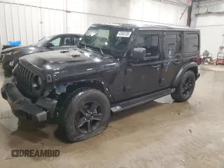 2022 Jeep Wrangler Unlimited Sport S with VIN 1C4HJXDG4NW201971, listed as a Copart auction lot 42845135 with 34,461 mi miles and Salvage Title. Bid and sale history available at carsss.com. Image 1.