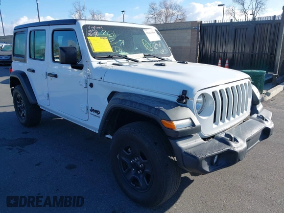 2022 Jeep Wrangler Unlimited Sport with VIN 1C4HJXDNXNW253510, listed as a IAAI auction lot 41461051 with 32,571 mi miles and . Bid and sale history available at DreamBid. Image 1.