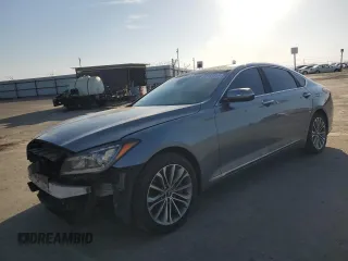 2017 Genesis G80 3.8L with VIN KMHGN4JE3HU182617, listed as a Copart auction lot 52153695 with 120,152 mi miles and Salvage Title. Bid and sale history available at carsss.com. Image 1.