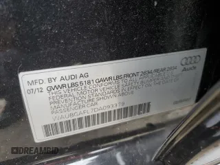 2013 Audi S4 Premium Plus with VIN WAUBGAFL7DA093379, listed as a Copart auction lot 64291054 with 92,604 mi miles and Salvage Title. Bid and sale history available at carsss.com. Image 12.