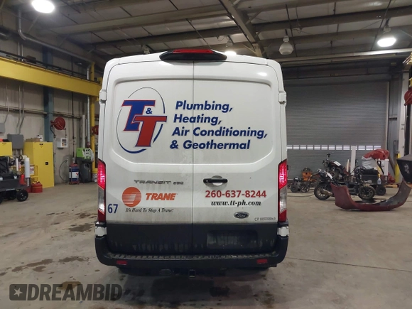 2021 Ford Transit Cargo with VIN 1FTBR1C82MKA29712, listed as a IAAI auction lot 41463781 with 83,961 mi miles and . Bid and sale history available at DreamBid. Image 17.