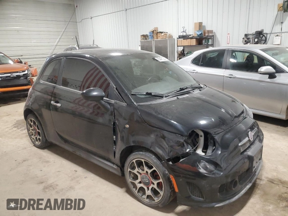 2013 FIAT 500 Turbo with VIN 3C3CFFHHXDT594361, listed as a Copart auction lot 85491244 with 49,619 mi miles and Salvage Title. Bid and sale history available at carsss.com. Image 4.