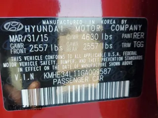 2016 Hyundai Sonata Hybrid Limited with VIN KMHE34L11GA009587, listed as a Copart auction lot 48520245 with 78,609 mi miles and Salvage Title. Bid and sale history available at carsss.com. Image 12.