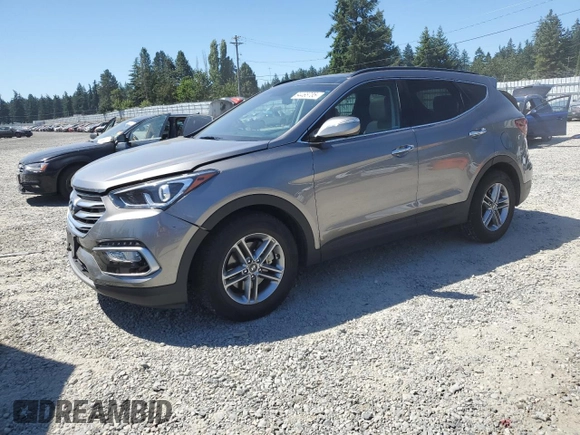 2018 Hyundai Santa Fe 2.4L with VIN 5NMZUDLB7JH106169, listed as a Copart auction lot 64465735 with 21,564 mi miles and Salvage title. Bid and sale history available at DreamBid. Image 1.