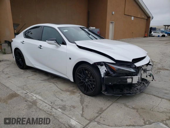 2023 Lexus IS with VIN JTHAP1D28P5003371, listed as a Copart auction lot 62139904 with 15,662 mi miles and Salvage Title. Bid and sale history available at carsss.com. Image 4.