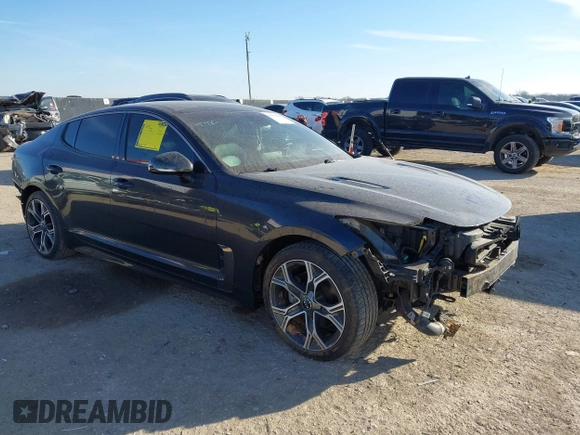 2021 Kia Stinger GT-Line with VIN KNAE15LA3M6088482, listed as a IAAI auction lot 41591887 with 64,381 mi miles and . Bid and sale history available at DreamBid. Image 1.