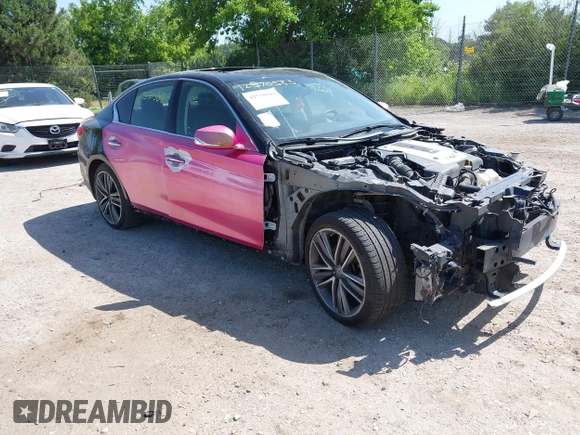 2015 Infiniti Q50 Premium with VIN JN1BV7AR4FM403290, listed as a IAAI auction lot 42570583 with 132,878 mi miles and . Bid and sale history available at DreamBid. Image 1.
