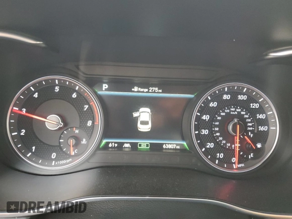 2019 Genesis G70 Advanced with VIN KMTG34LA3KU037414, listed as a Copart auction lot 81812584 with 63,807 mi miles and Salvage Title. Bid and sale history available at DreamBid. Image 9.