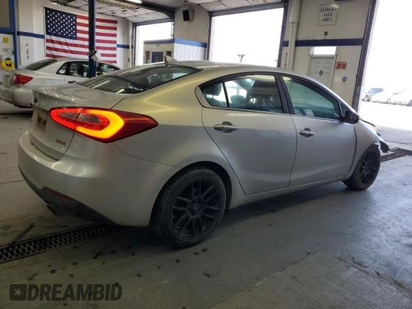 2014 Kia Forte EX with VIN KNAFZ4A86E5078656, listed as a Copart auction lot 52536195 with 58,497 mi miles and Salvage Title. Bid and sale history available at carsss.com. Image 3.