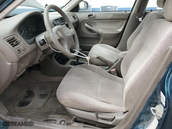 1997 Honda Civic LX with VIN 1HGEJ6574VL020352, listed as a Copart auction lot 53406855 with 216,655 mi miles and Clean Title. Bid and sale history available at carsss.com. Image 7.