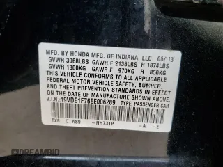 2014 Acura ILX Technology with VIN 19VDE1F76EE006289, listed as a Copart auction lot 59666025 with 112,542 mi miles and Salvage title. Bid and sale history available at DreamBid. Image 12.