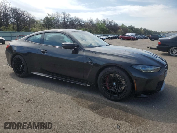2022 BMW M4 Competition xDrive with VIN WBS43AZ05NCK11629, listed as a Copart auction lot 55484844 with 10,264 mi miles and Salvage Title. Bid and sale history available at carsss.com. Image 4.