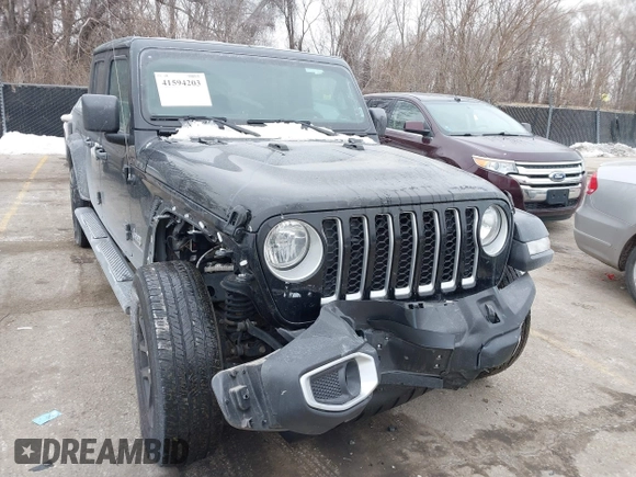 2023 Jeep Gladiator Overland with VIN 1C6HJTFG4PL564093, listed as a IAAI auction lot 41594203 with 37,740 mi miles and . Bid and sale history available at DreamBid. Image 6.