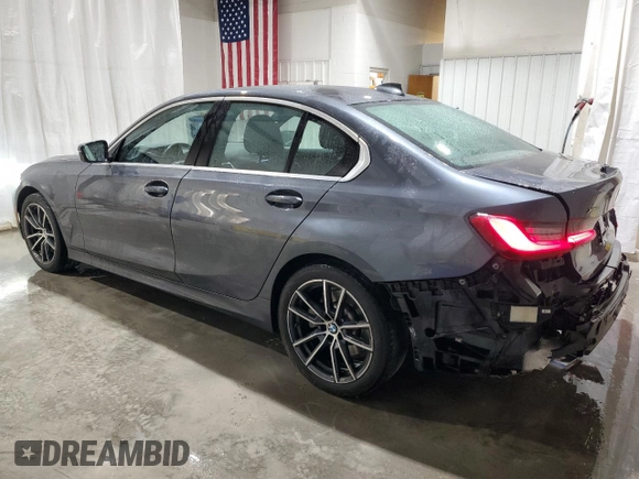 2021 BMW 3 Series 330i xDrive with VIN 3MW5R7J08M8C13628, listed as a Copart auction lot 48145365 with 48,457 mi miles and Salvage Title. Bid and sale history available at carsss.com. Image 2.