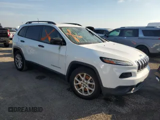 2016 Jeep Cherokee Sport with VIN 1C4PJLAB6GW234549, listed as a Copart auction lot 46195615 with 0 mi miles and Salvage Title. Bid and sale history available at carsss.com. Image 4.
