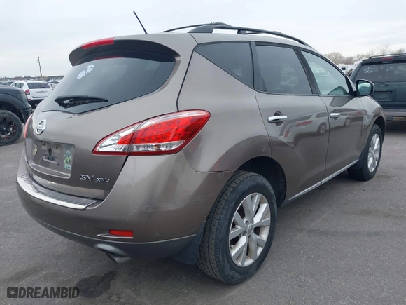 2011 Nissan Murano SV with VIN JN8AZ1MW2BW170248, listed as a IAAI auction lot 41412898 with 205,107 mi miles. Bid and sale history available at carsss.com. Image 4.